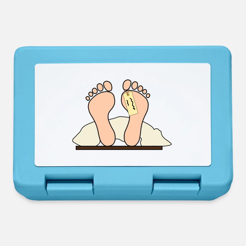 Couverture d'étiquette de pieds - Boîte à goûter - bleu saphir