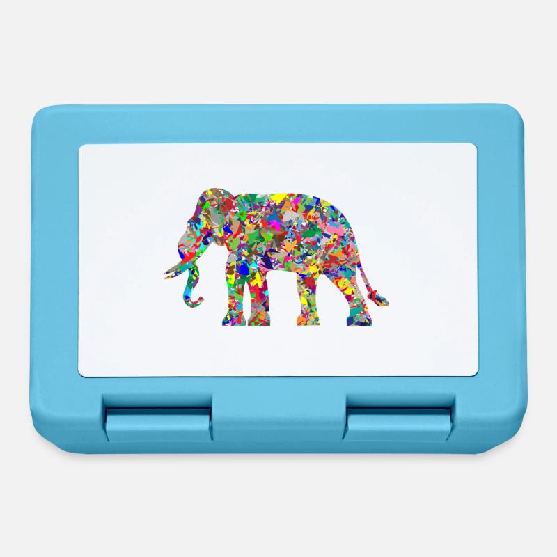 éléphant - Boîte à goûter - bleu saphir