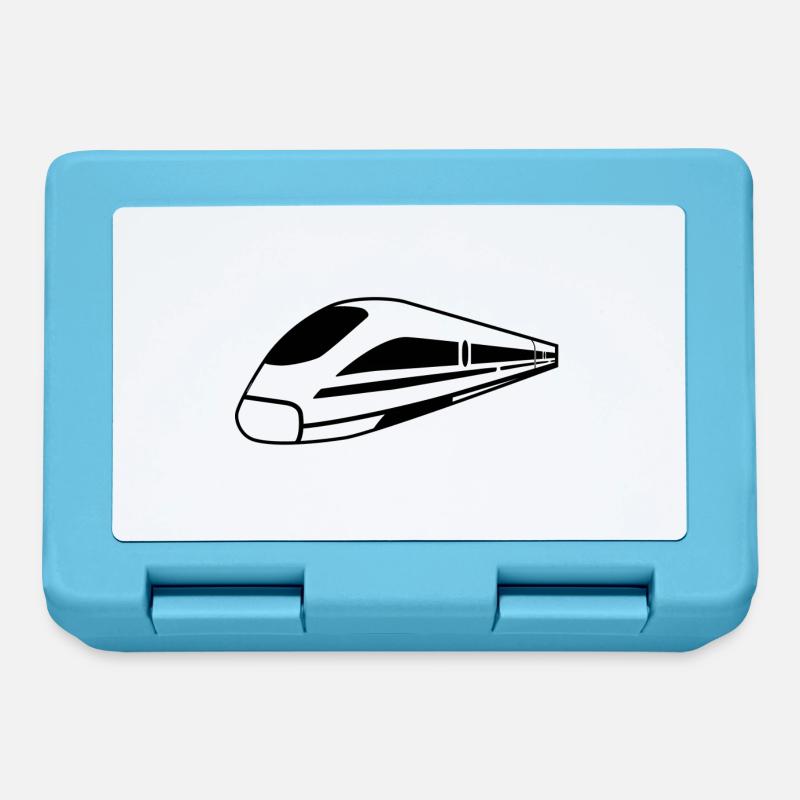 Train - Boîte à goûter - bleu saphir