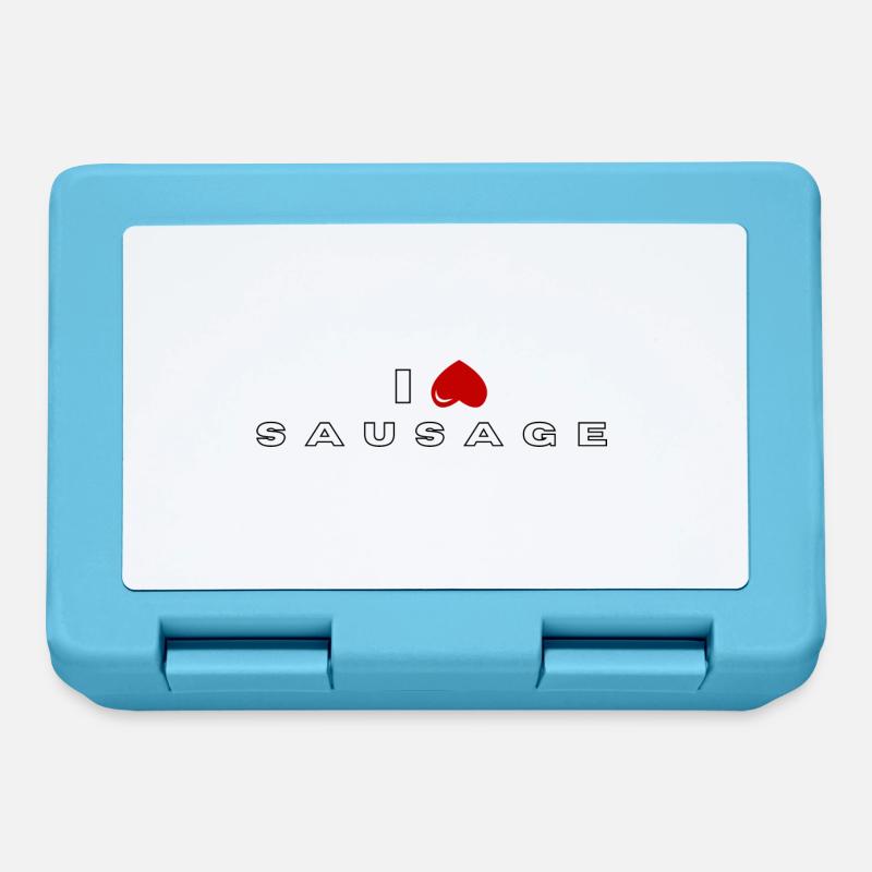 I hate Sausage - Lunchbox - sapphire blue