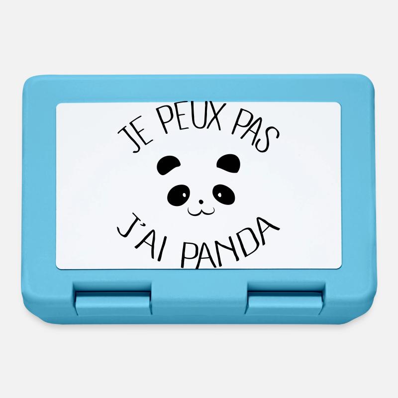 Je peux pas j'ai Panda - Boîte à goûter - bleu saphir
