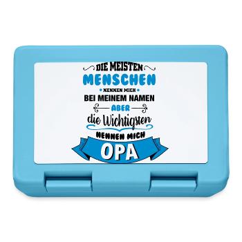 Beim Namen nennen - Opa - Brotdose - Saphirblau - Vorne