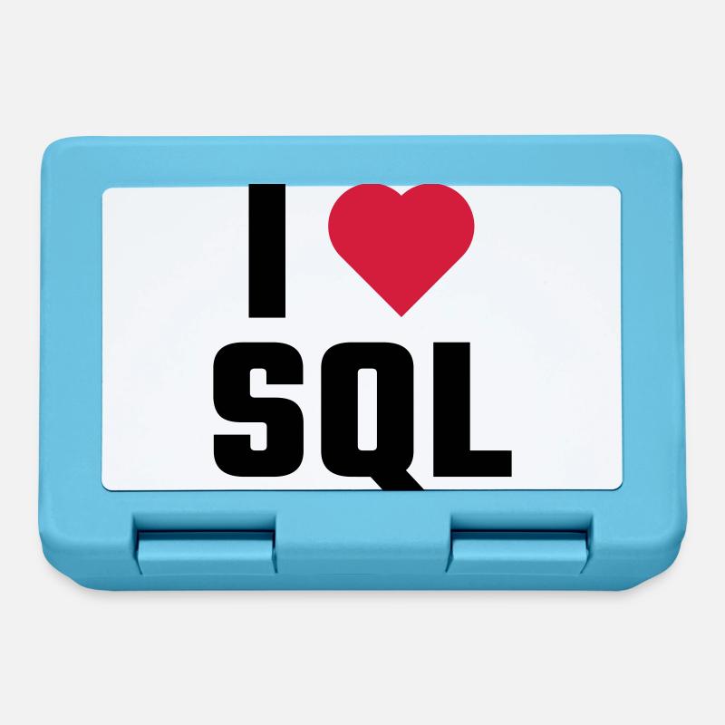 I Love SQL - Lunchbox - sapphire blue