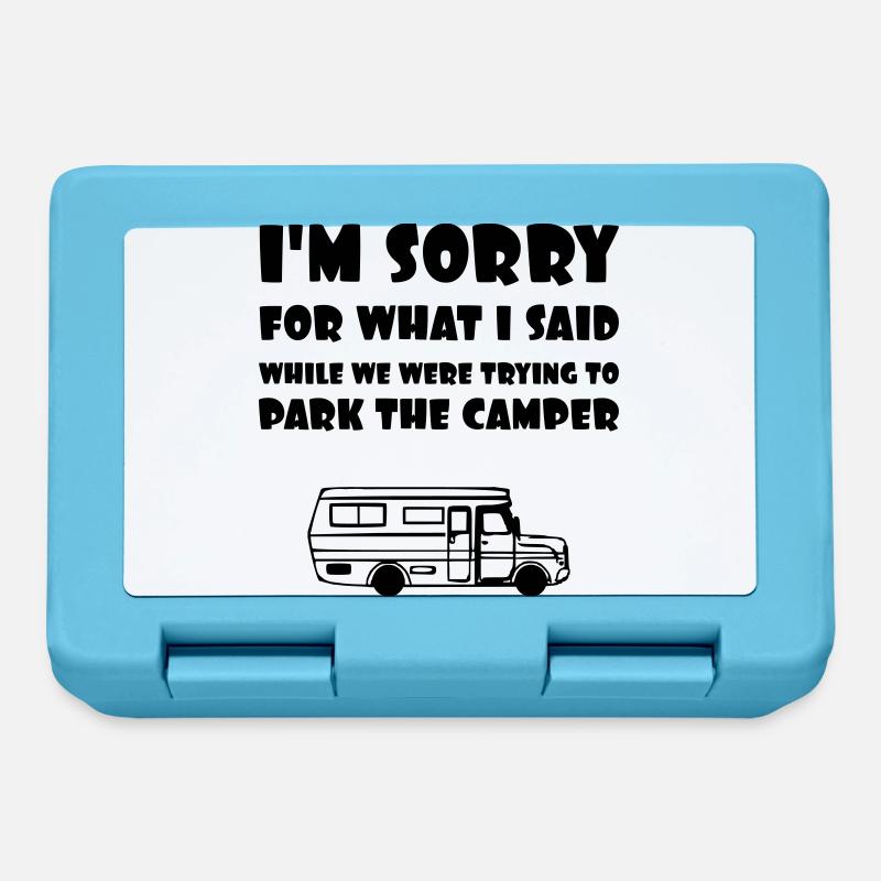 Camper Spruch - Brotdose - Saphirblau