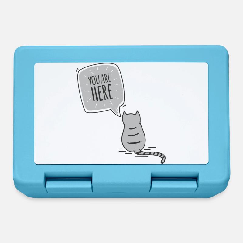 Chat - Boîte à goûter - bleu saphir