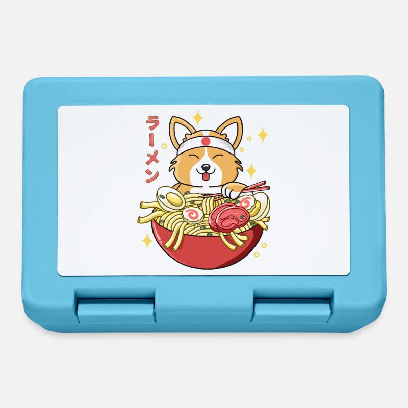 Corgi Ramen - Boîte à goûter - bleu saphir