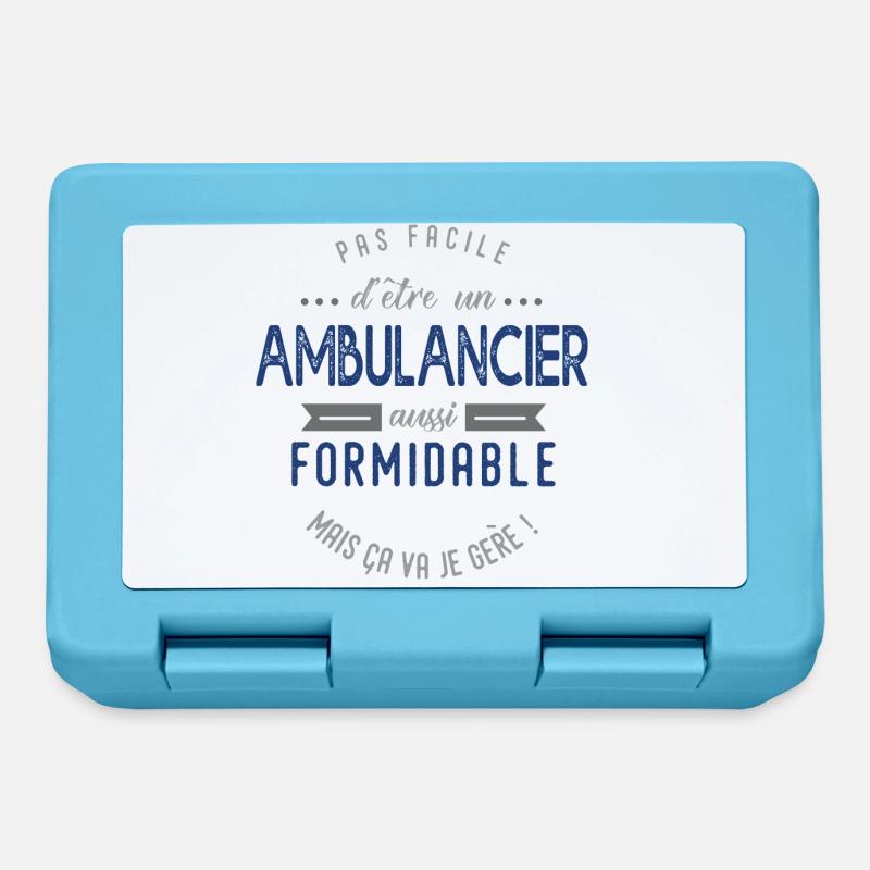 ambulancier Cadeau papa ambulancier formidable - Boîte à goûter - bleu saphir