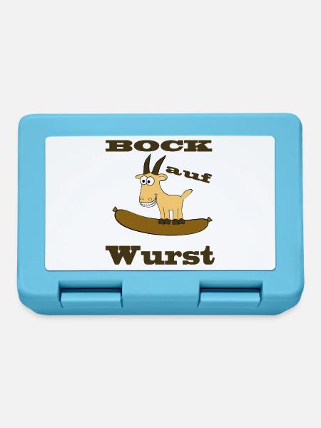 Comic Bock - Bock auf Wurst - Brotdose - Saphirblau