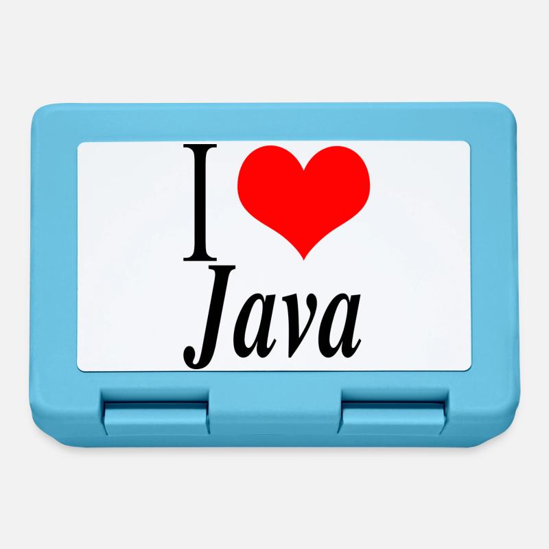 I love Java - Lunchbox - sapphire blue