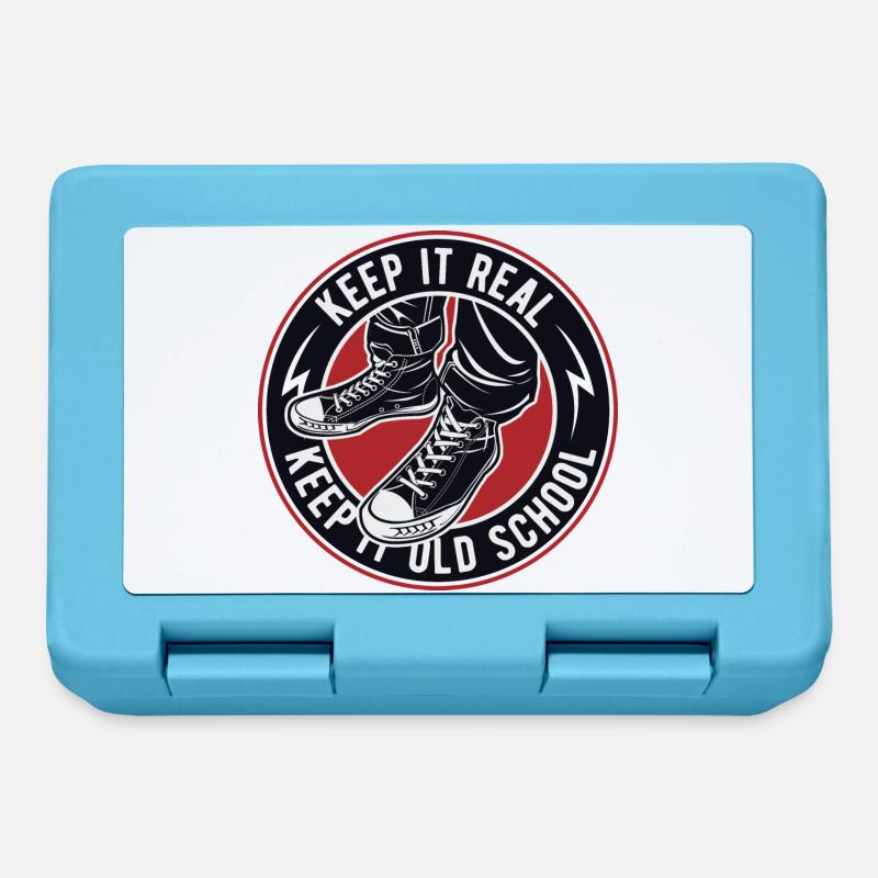 Keep It Real Old School Sneakers Logo - Lunchbox - sapphire blue
