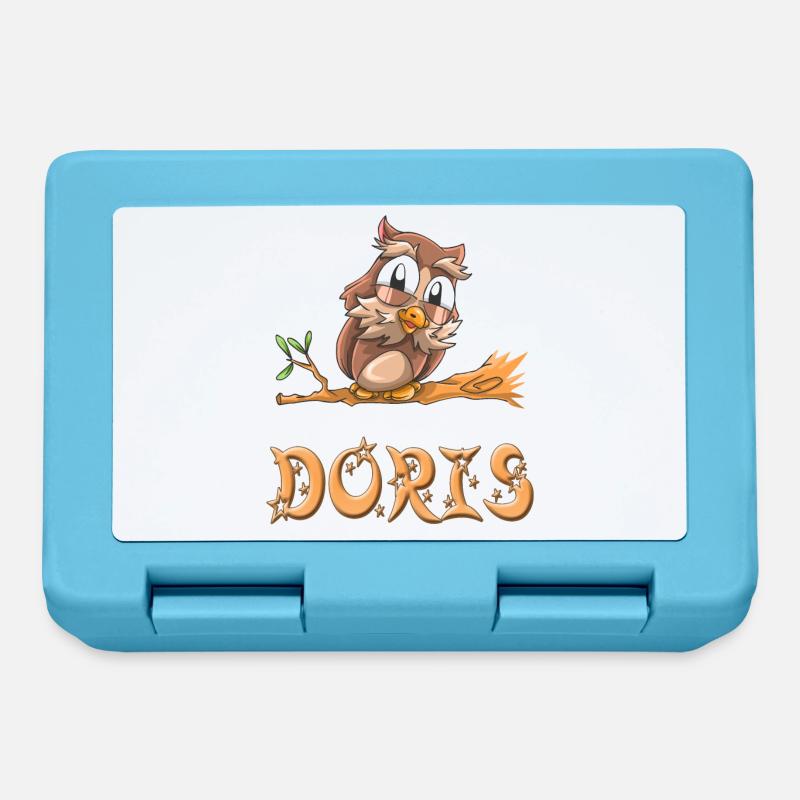 Eule Doris - Brotdose - Saphirblau