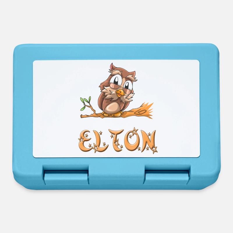 Eule Elton - Brotdose - Saphirblau