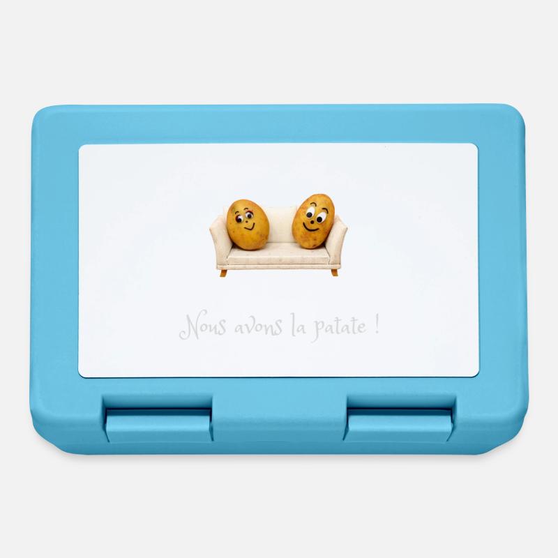 humour patate - Boîte à goûter - bleu saphir