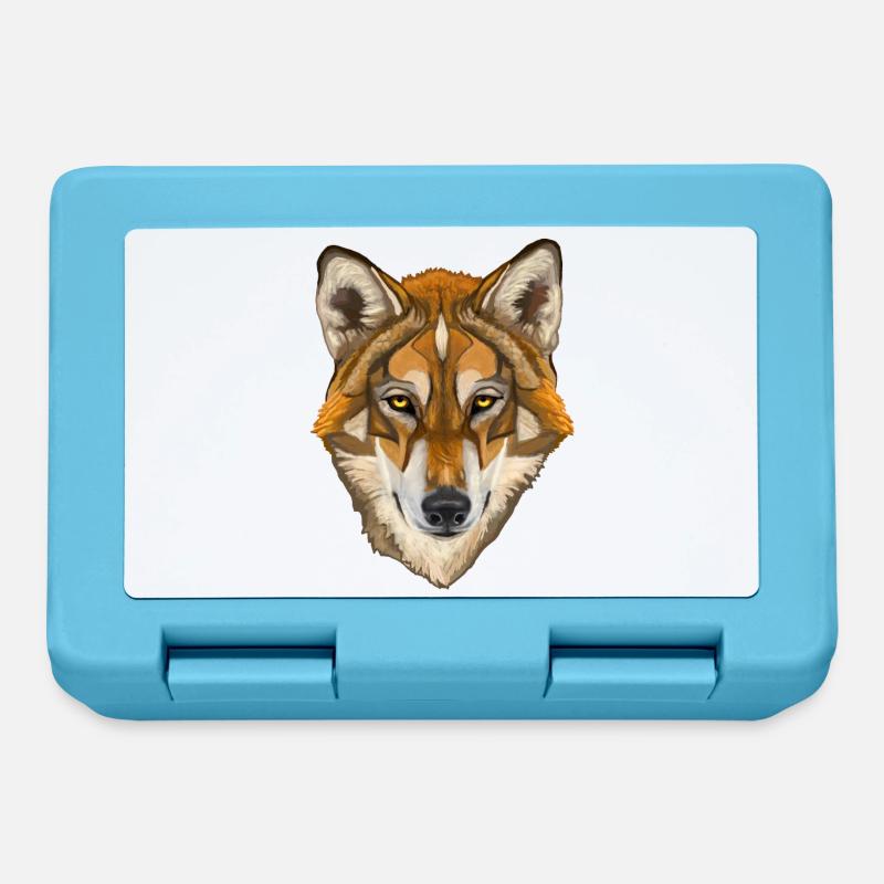 wolf - Lunchbox - sapphire blue