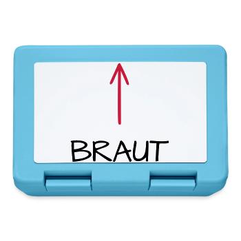 Braut Junggesellenabschied Junggesellin Pfeil - Brotdose - Saphirblau - Vorne