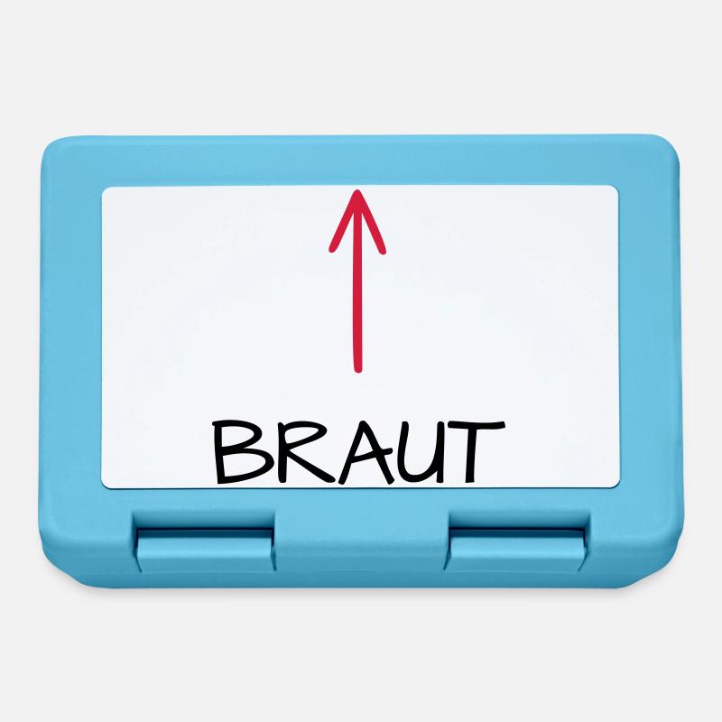 Braut Junggesellenabschied Junggesellin Pfeil - Brotdose - Saphirblau