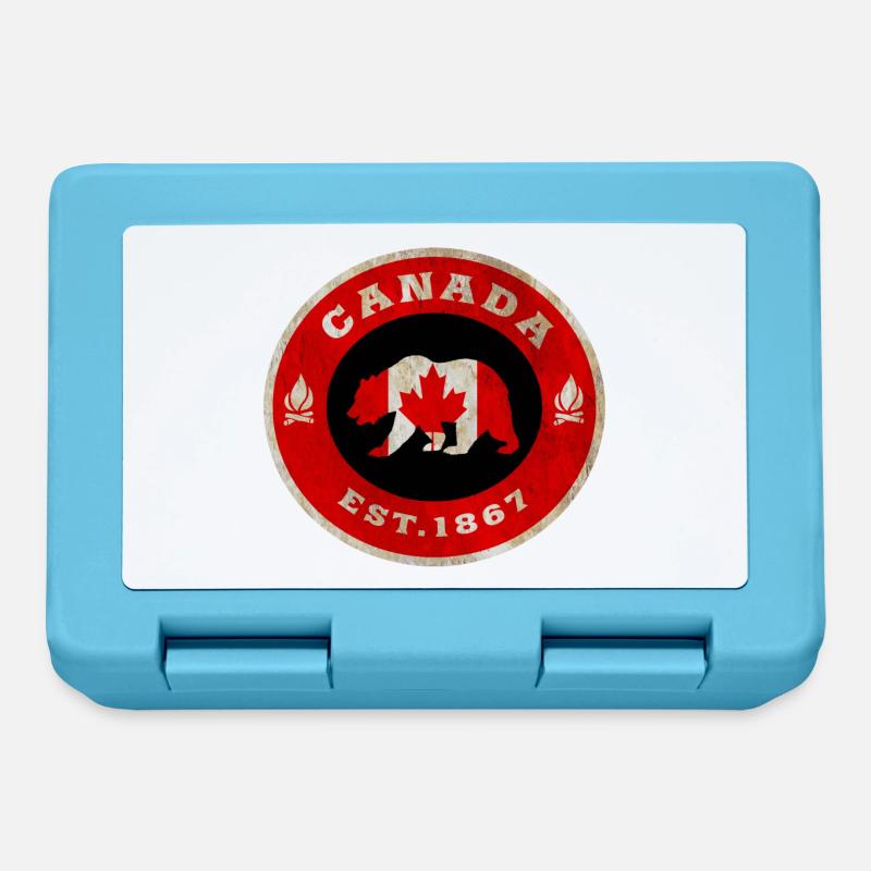 Kanada Bär Vintage / Geschenk - Brotdose - Saphirblau