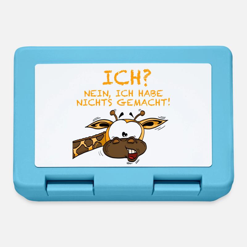 I wasn't giraffe - Lunchbox - sapphire blue