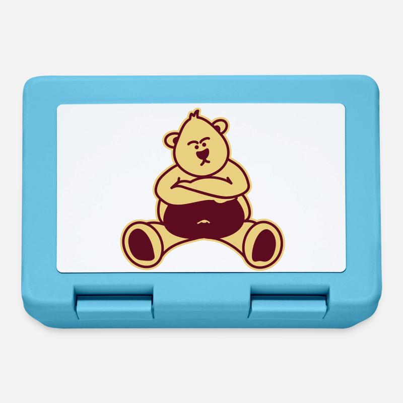 Evil Bear / Teddy pouts - Lunchbox - sapphire blue