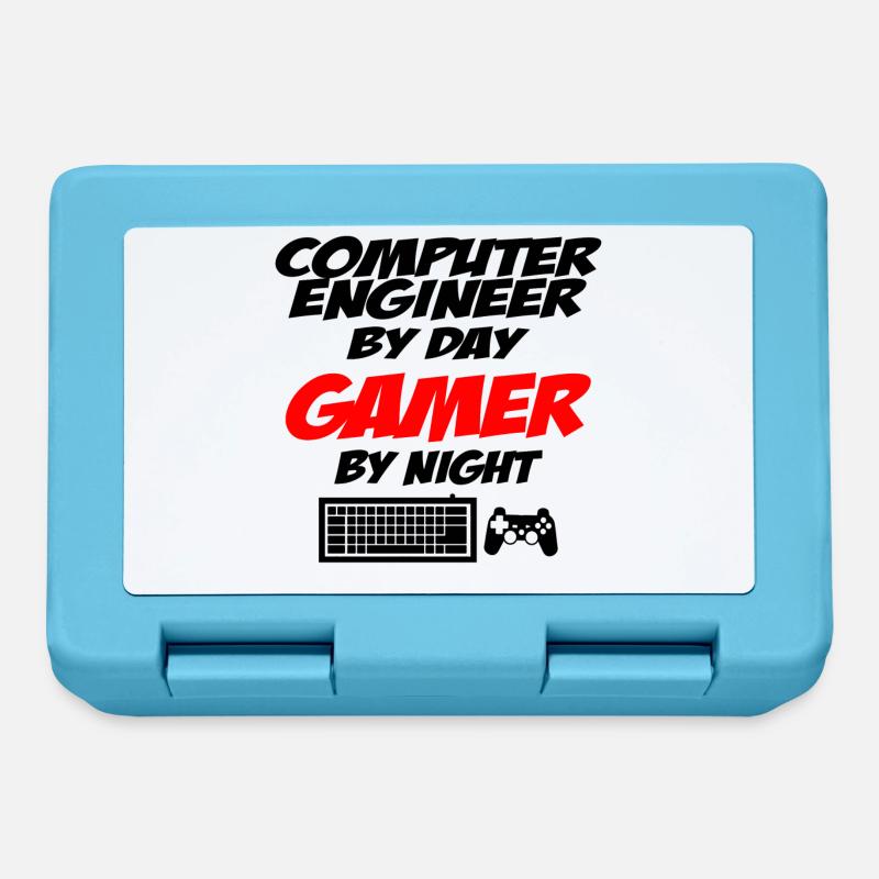 Bold Gamer Typography Design - Lunchbox - sapphire blue