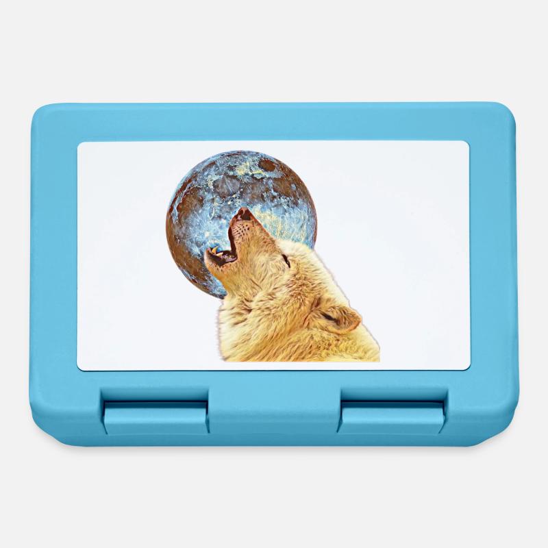 wolf - Lunchbox - sapphire blue