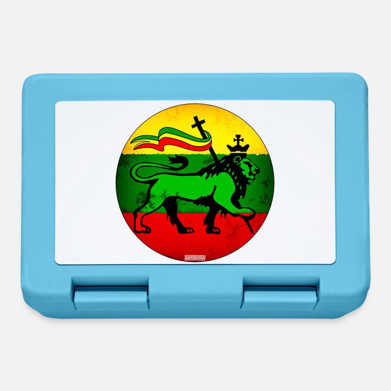 Lion Judah Reggae Flag - Boîte à goûter - bleu saphir
