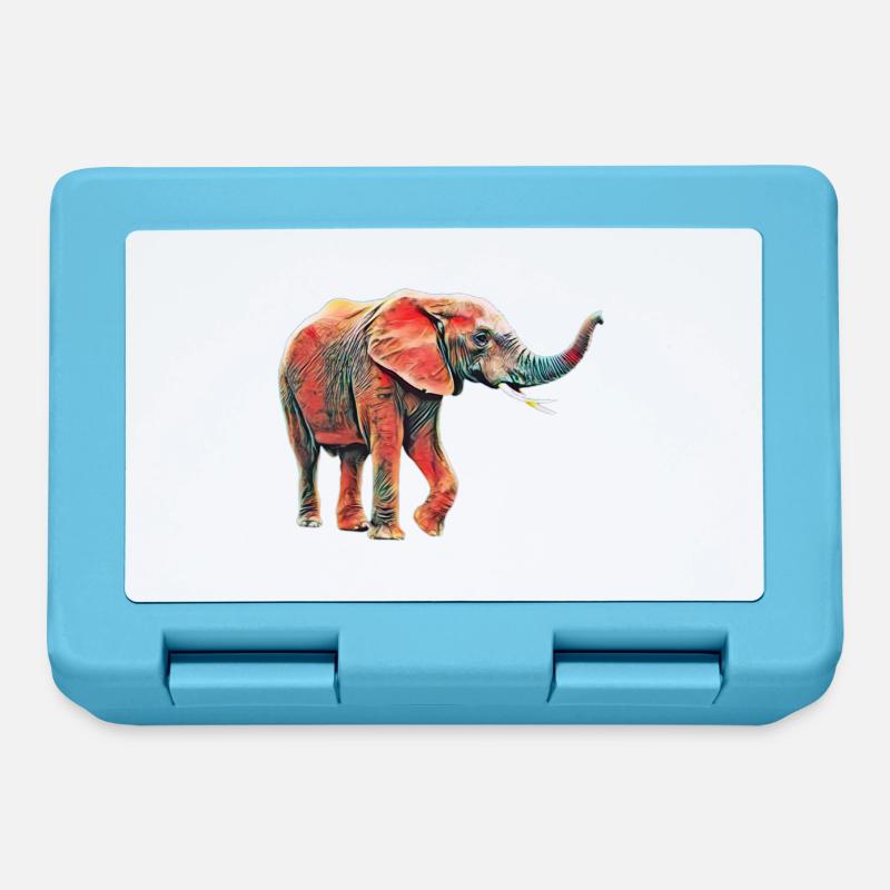 Éléphant - Boîte à goûter - bleu saphir