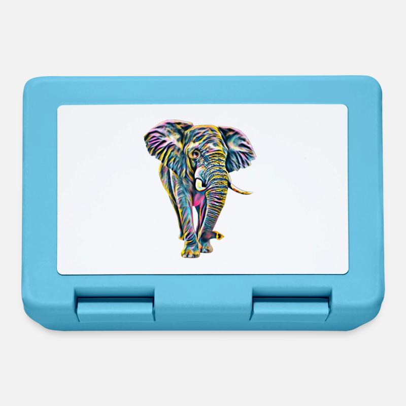 Elefant - Brotdose - Saphirblau