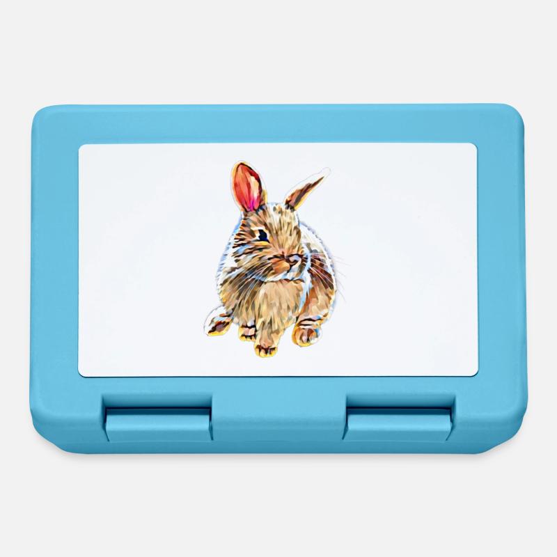 Rabbits - Lunchbox - sapphire blue