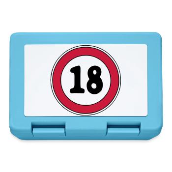 18th birthday sign - Lunchbox - sapphire blue - Front
