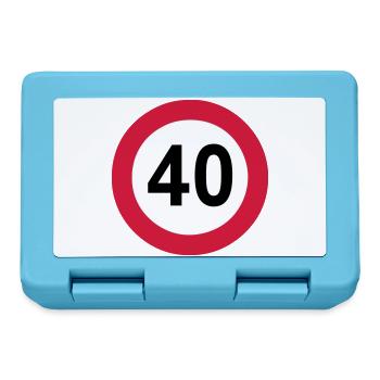 40.Birthday , 40 Years , 40 Traffic Sign (25) - Lunchbox - sapphire blue - Front