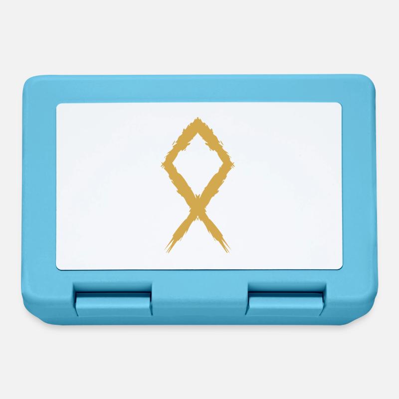 Symbole de rune d'Othila - Boîte à goûter - bleu saphir
