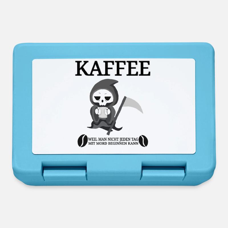 Kaffee Spruch Koffein Sprüche Coffee Tod Cafe - Brotdose - Saphirblau