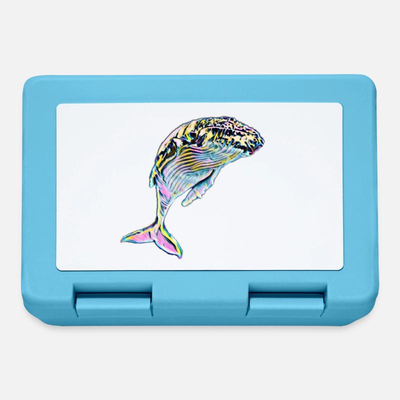 baleine - Boîte à goûter - bleu saphir