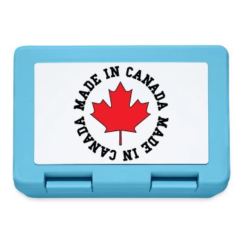 Fabriqué au Canada – Déclaration sur la feuille d’érable - Boîte à goûter - bleu saphir - Devant