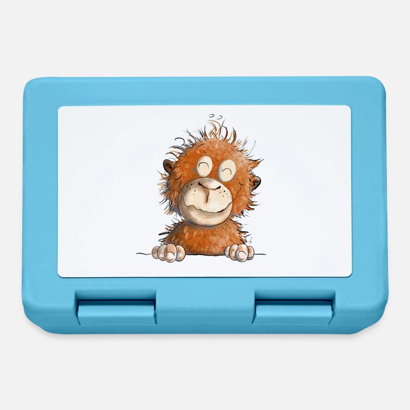 Drôle de singe I bébé singe I orang utan bébé - Boîte à goûter - bleu saphir