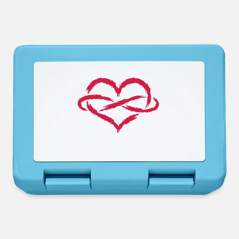 Herz Unendlich Endlose Liebe Symbol - Brotdose - Saphirblau