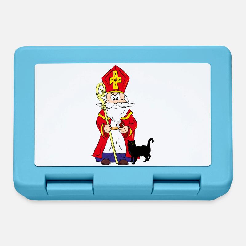 Sinterklaas without a black cat in his bag - Lunchbox - sapphire blue