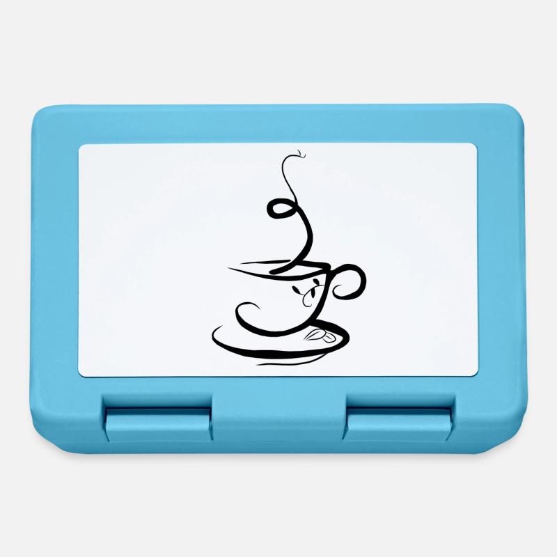 Café café café cadeau café - Boîte à goûter - bleu saphir