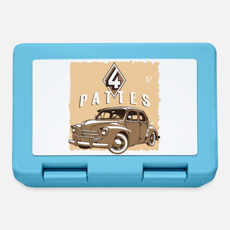 4 PATTES - Boîte à goûter - bleu saphir