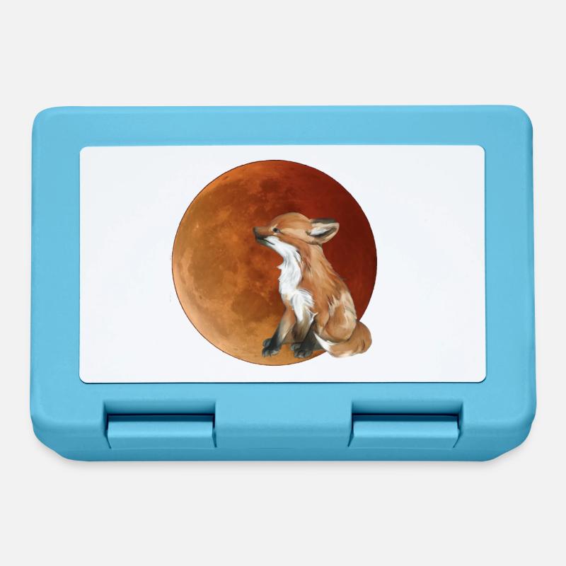 Moon fox in the evening light - Lunchbox - sapphire blue