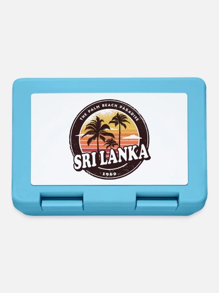Sri Lanka Vintage Beach Design / Geschenkidee - Brotdose - Saphirblau