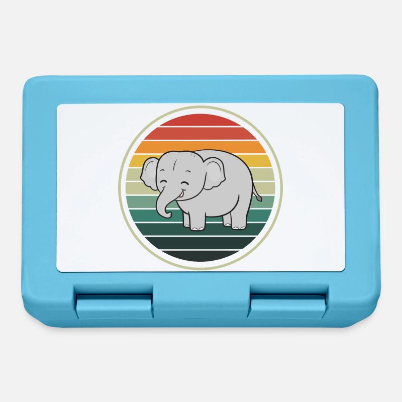 Eléphant éléphant - Boîte à goûter - bleu saphir
