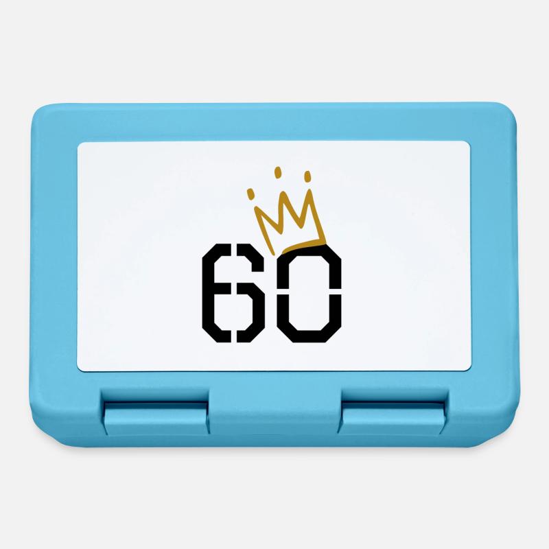 60 ans - Boîte à goûter - bleu saphir