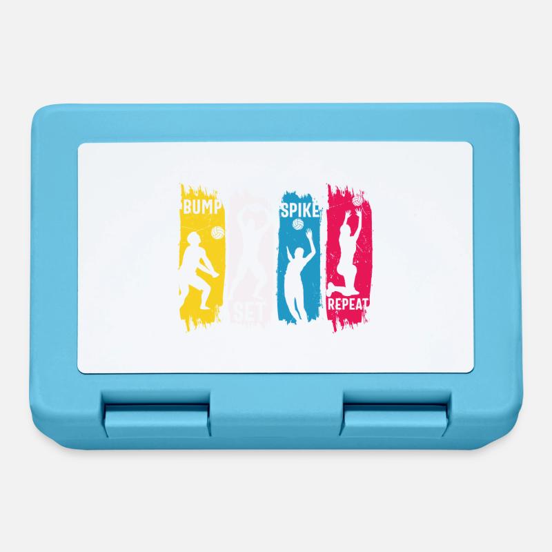 Volleyball Bump Set Spike Répéter - Boîte à goûter - bleu saphir