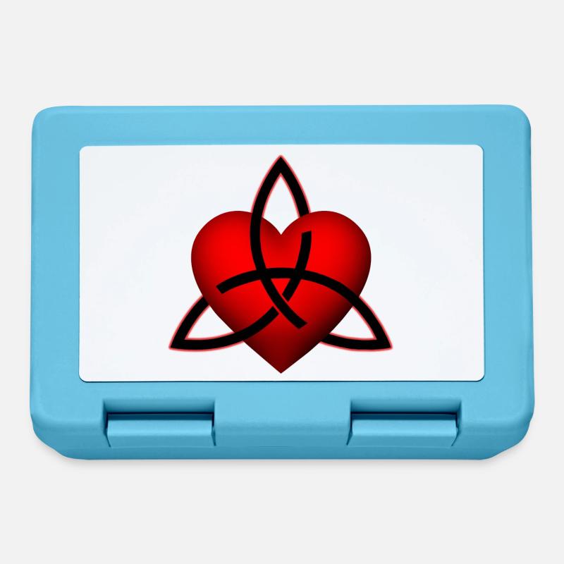 Celtic Heart Pattern - Lunchbox - sapphire blue