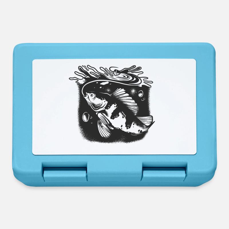 Pêcheurs et pêcheurs Accessoires de pêche Motif Canne à pêche - Boîte à goûter - bleu saphir