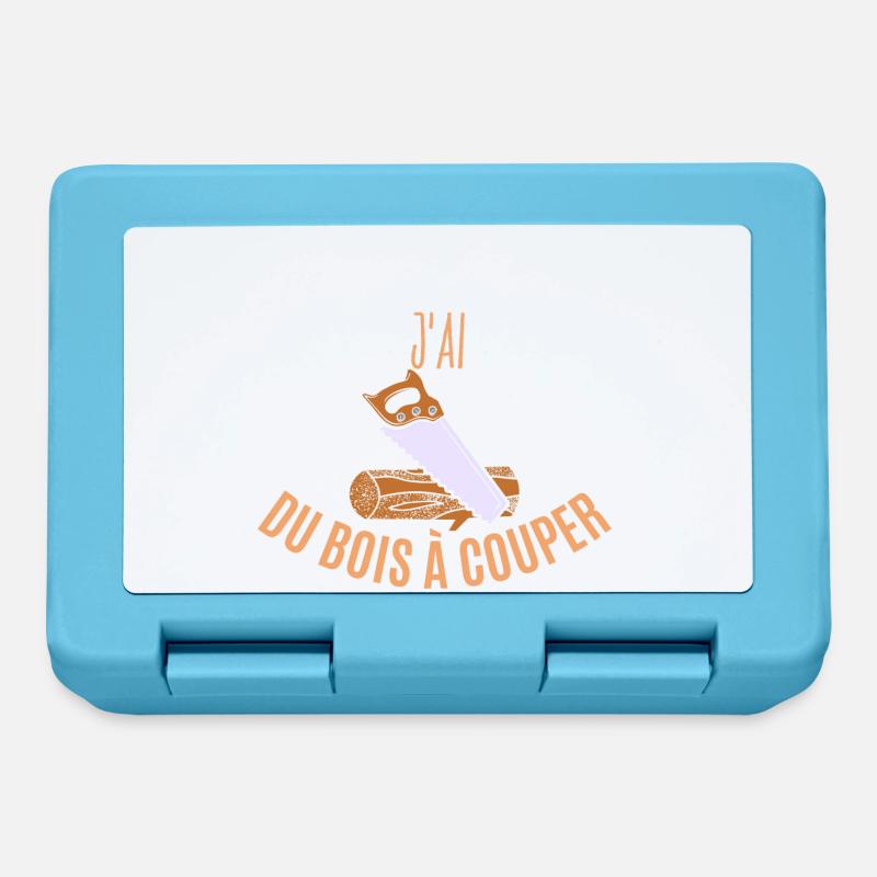 J’peux pas j’ai du bois à couper - Boîte à goûter - bleu saphir
