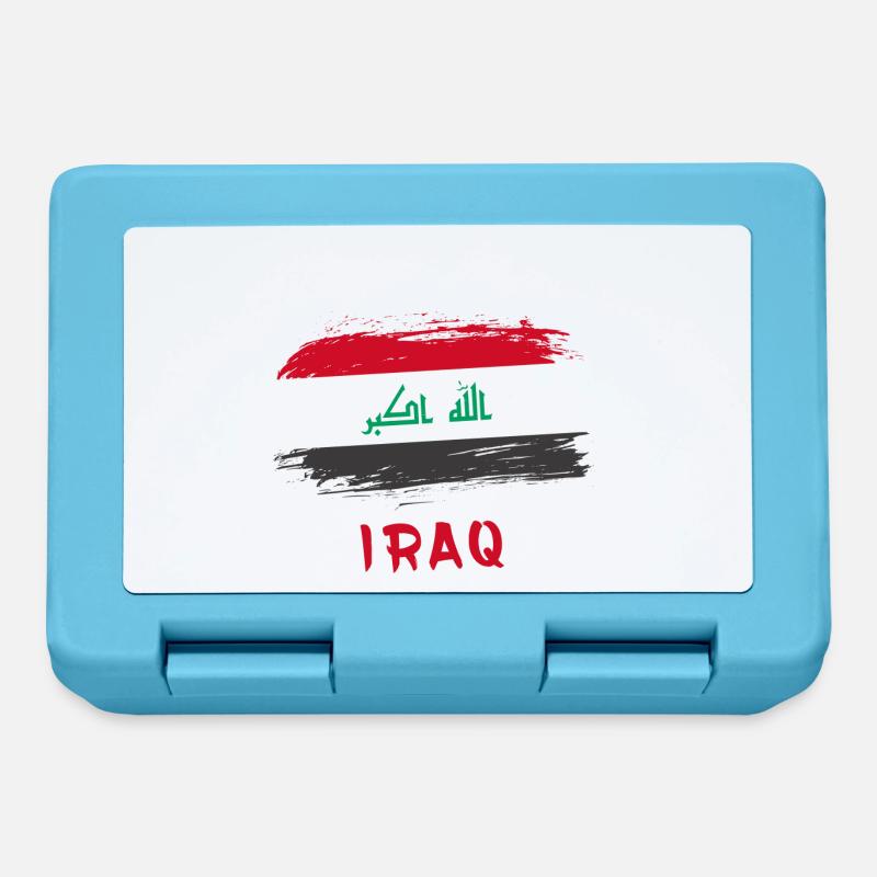 Team Irak Flaggen Design - Brotdose - Saphirblau