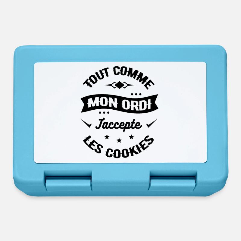 TOUT COMME MON ORDI J'ACCEPTE LES COOKIES - Boîte à goûter - bleu saphir